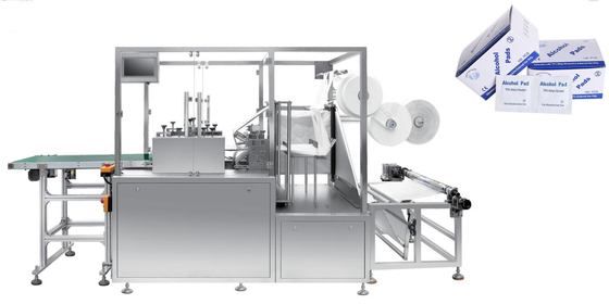 Retrait cosmétique entièrement automatique de maquillage d'alcool de machine à emballer de protection de coton