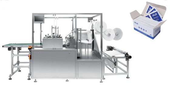 Chiffons humides de stérilisation de machine à emballer de tissu de protection d'alcool, mini machine à emballer humide de empaquetage de tissu