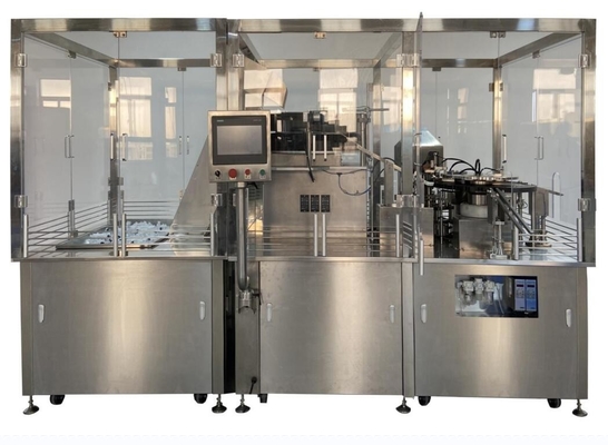 Machine automatique de remplissage de la seringue pré-remplie au gel liquide, de l' étiquetage de la capsule et de l' étiquetage de l' injection