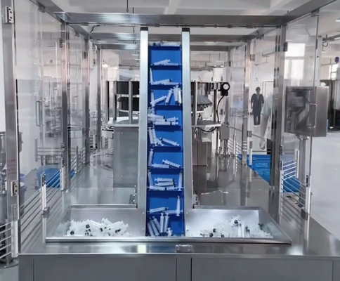 Machine automatique de remplissage de seringue préremplie à rotation pour le gel de remplissage de seringue en plastique