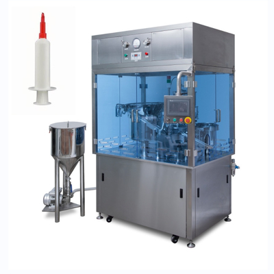 Commande PLC entièrement automatique Seringue préremplie Machine de remplissage et de boucle en acier inoxydable 0,5 à 80 ml