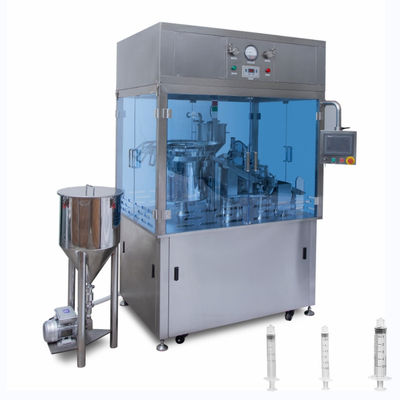 Machine de remplissage et d' enveloppe de seringue en plastique jetable automatique pour gel et crème