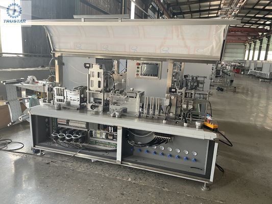 4 côtés scellant la machine à emballer horizontale d'écoulement de sachet, tissu humide antibrouillard de verre en verre faisant la machine