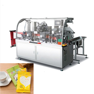 Horizontal 130bags/Min 10KW Wet Wipes Packaging Machine，make up removal wet tissue packing machine