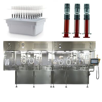 Machine à seringues en verre préremplies, application de remplissage et de bouchage sous vide
