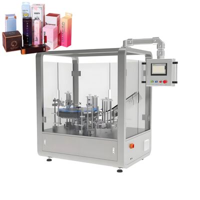 Machine de cartonnage rotatif verticale compacte pour produits chimiques quotidiens